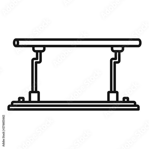 Parallel bars icon. Outline parallel bars vector icon for web design isolated on white background
