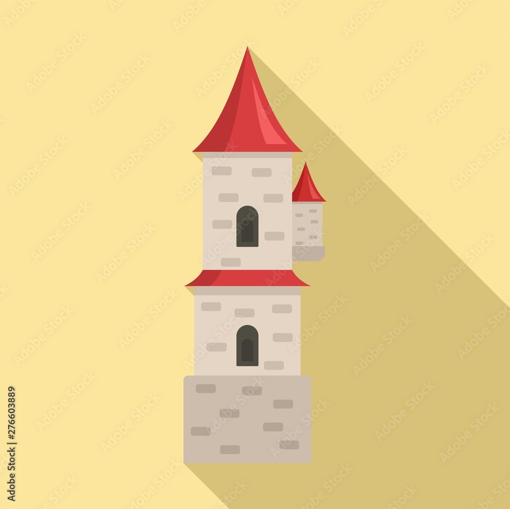 Mystery castle icon. Flat illustration of mystery castle vector icon for web design