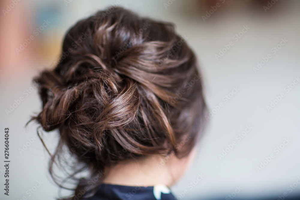 Fototapeta premium Wedding hairstyle back view