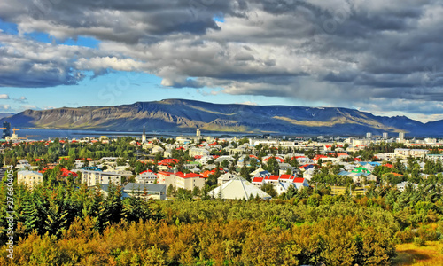 Panorama of Reykjavík  -  the capital and largest city of Iceland
