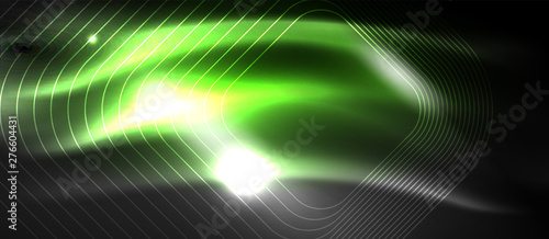 Glowing shiny neon squares abstract background, techno modern template