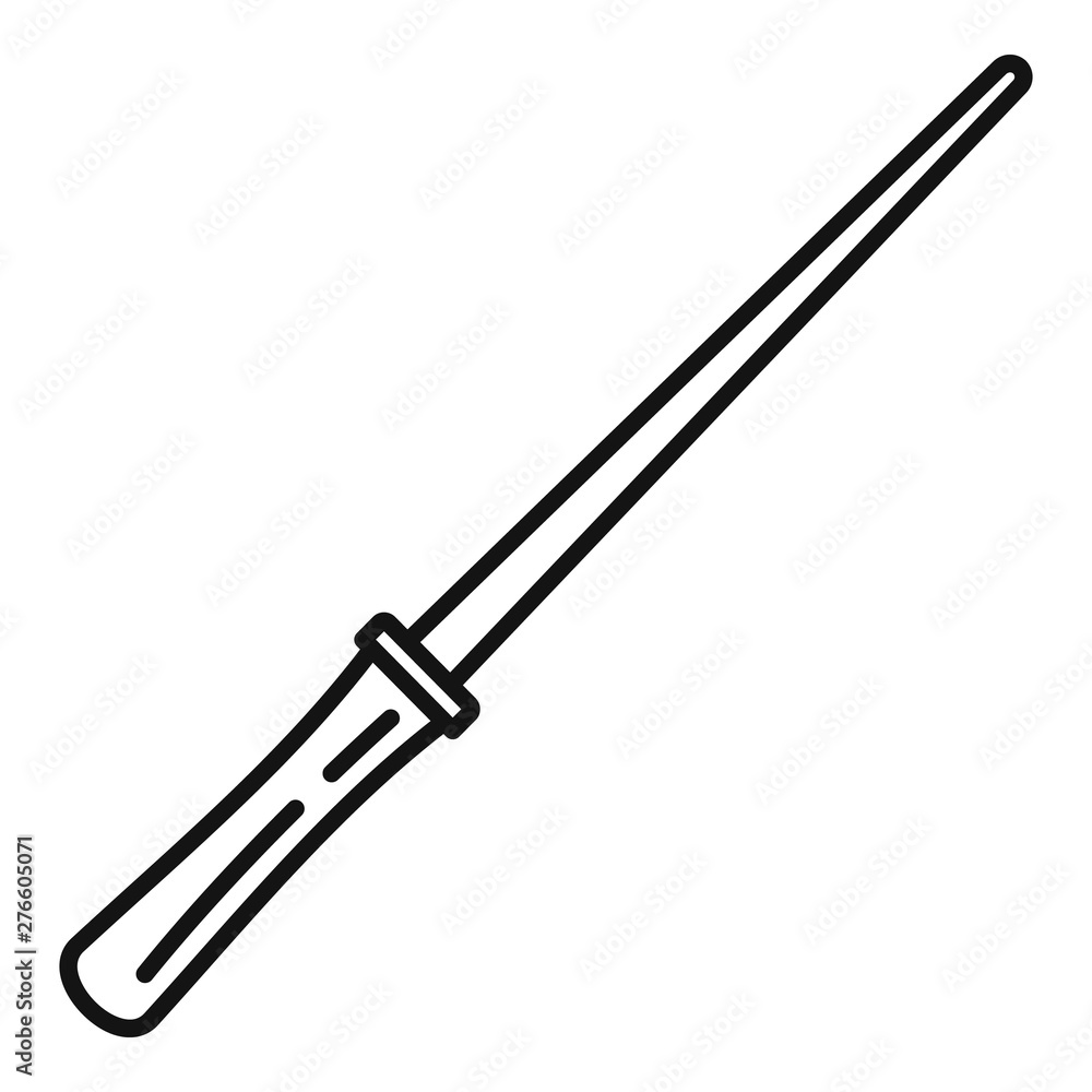 Magic stick icon. Outline magic stick vector icon for web design isolated on white background Magic stick icon. Outline magic stick vector icon for web design isolated on white background