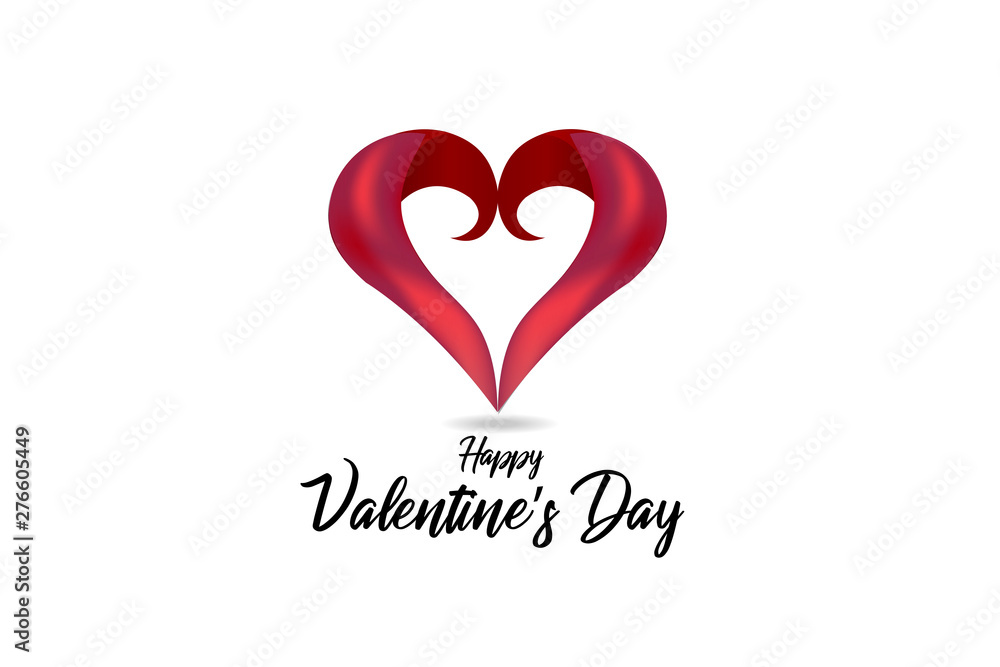 Valentines love heart logo vector