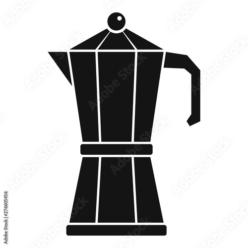 Coffee kettle icon. Simple illustration of coffee kettle vector icon for web design isolated on white background