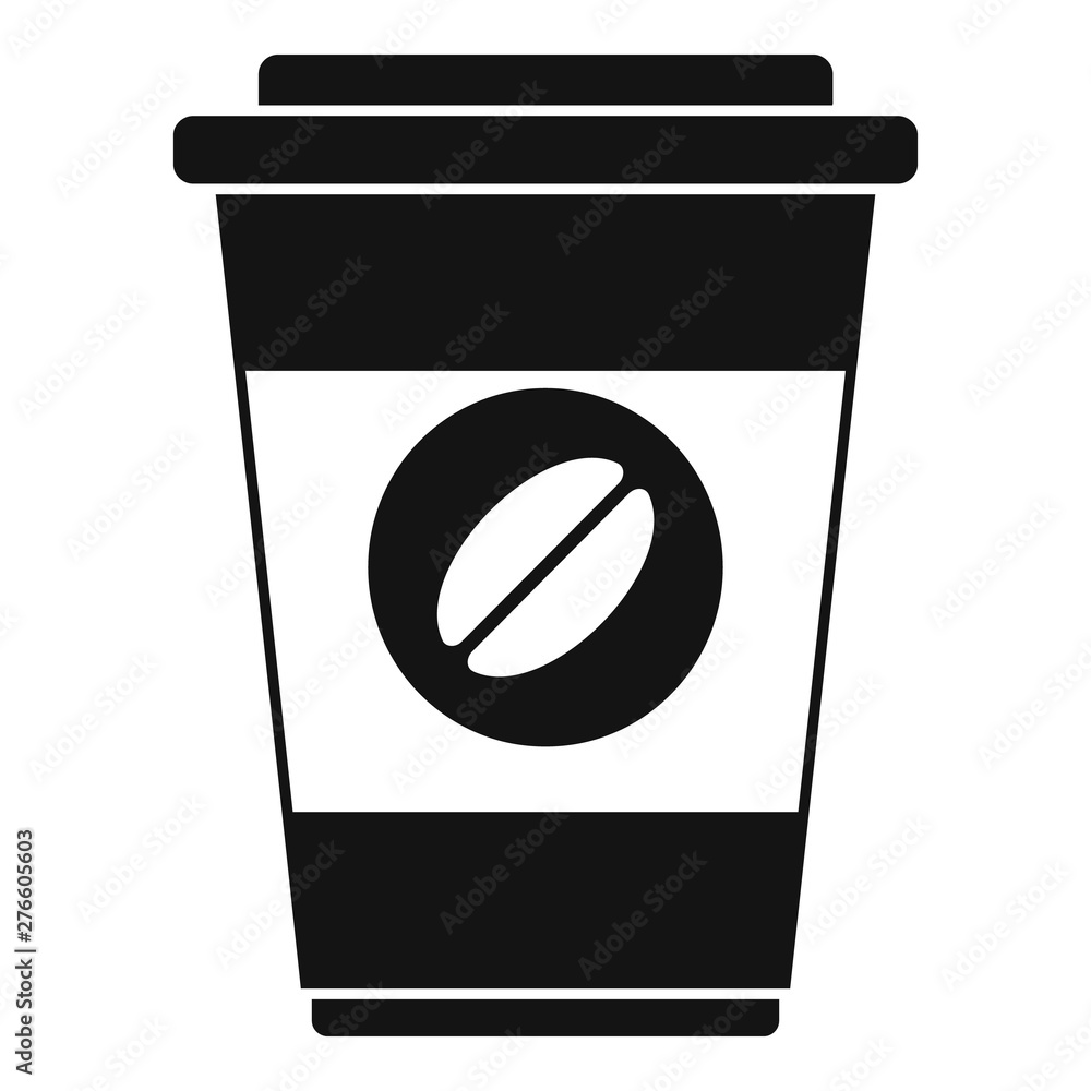 Plastic coffee cup icon. Simple illustration of plastic coffee cup vector icon for web design isolated on white background Plastic coffee cup icon. Simple illustration of plastic coffee cup vector icon for web design isolated on white background
