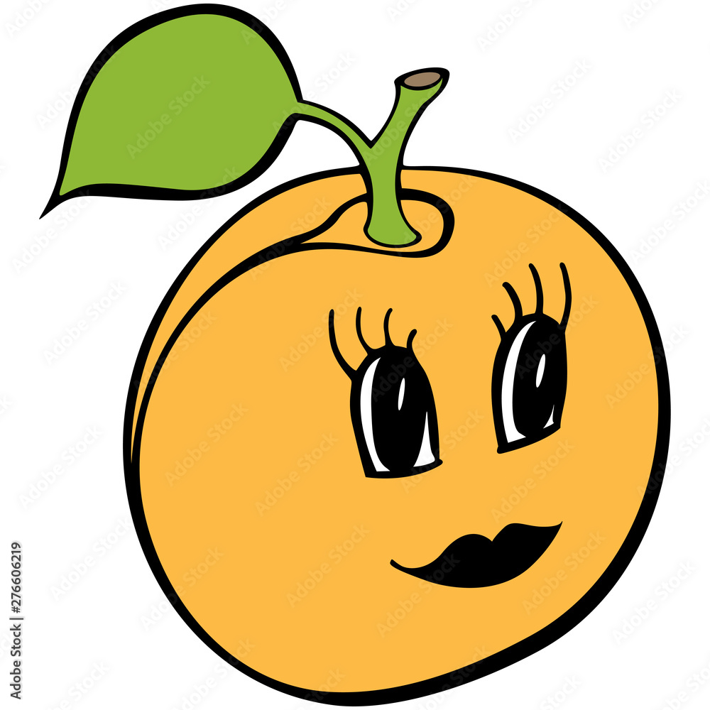 Happy Apricot Cartoon symbol. Food icon. Design element for kids coloring book, colouring page, label, patch or sticker. Happy Apricot Cartoon symbol. Food icon. Design element for kids coloring book, colouring page, label, patch or sticker.