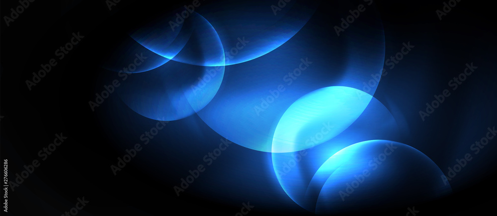 Shiny neon circles abstract background Shiny neon circles abstract background
