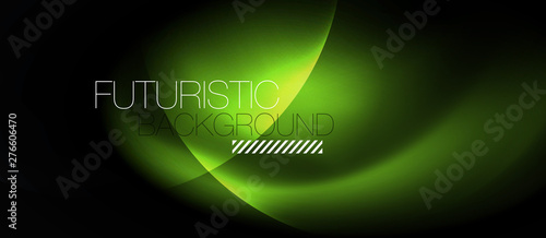 Shiny neon circles abstract background