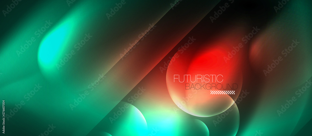 Neon glowing techno lines, hi-tech futuristic abstract background template Neon glowing techno lines, hi-tech futuristic abstract background template