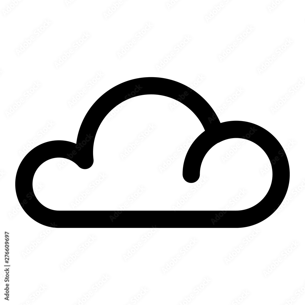 Cloud icon. Outline cloud vector icon for web design isolated on white background Cloud icon. Outline cloud vector icon for web design isolated on white background