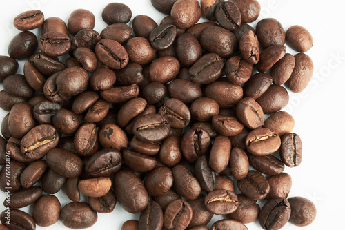 Background of fried coffee beans.
