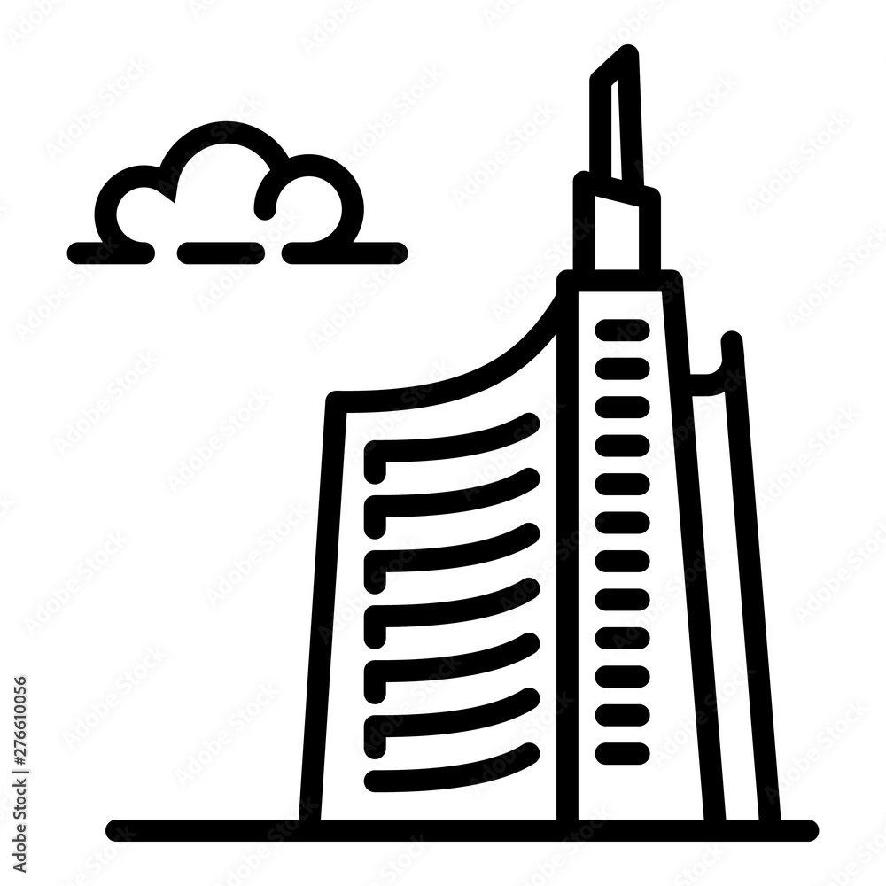 Milan modern building icon. Outline Milan modern building vector icon for web design isolated on white background Milan modern building icon. Outline Milan modern building vector icon for web design isolated on white background