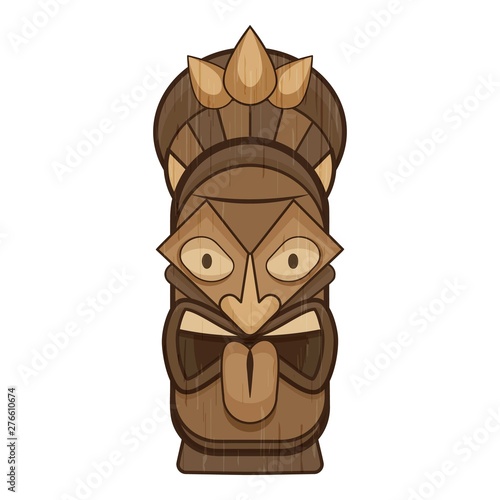 Aztec idol icon. Cartoon of aztec idol vector icon for web design isolated on white background