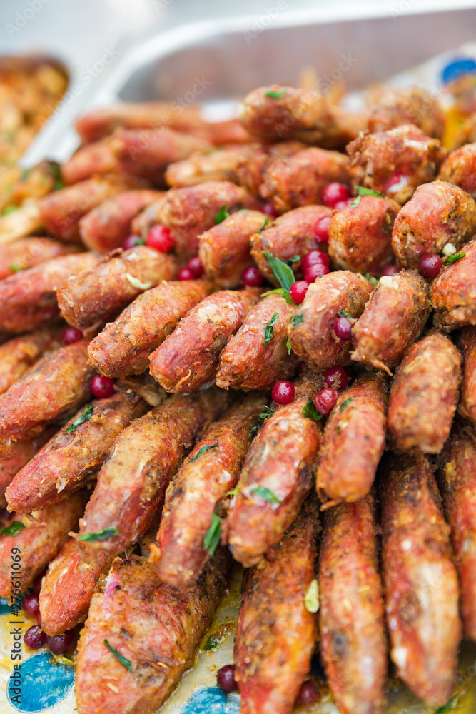 heap of fried whole surmullets fish heap of fried whole surmullets fish