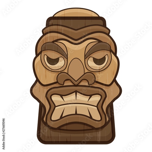 Totem idol icon. Cartoon of totem idol vector icon for web design isolated on white background