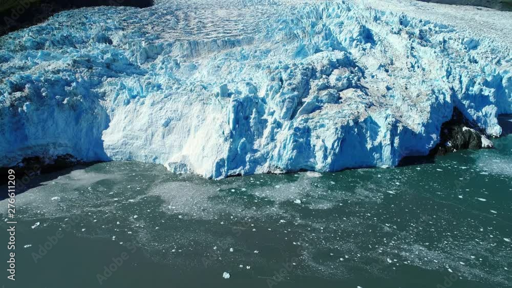 Aerial of Aialik Glacier in Alaska Kenai Fjords National Park Aerial of Aialik Glacier in Alaska Kenai Fjords National Park