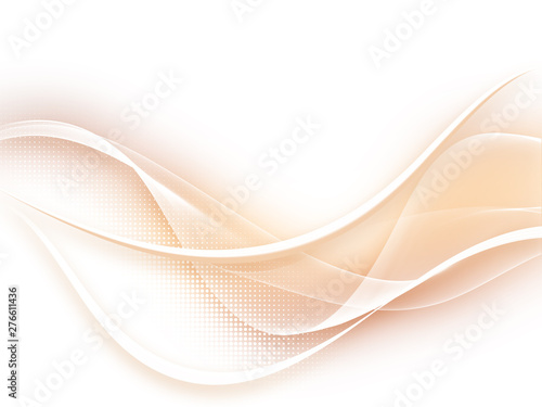 Orange  abstract soft wave background with half tone