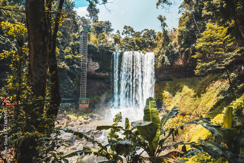 Front view of the Dambri Waterfall  Vietnam