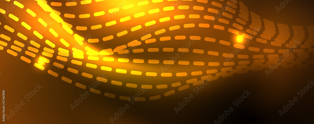 Shiny neon lines techno magic futuristic background, magic energy space light concept, abstract background wallpaper design