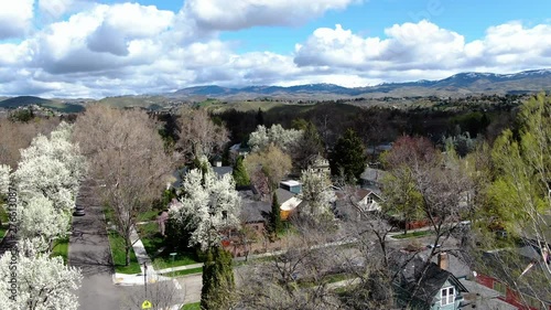 Flying over the Boise North End