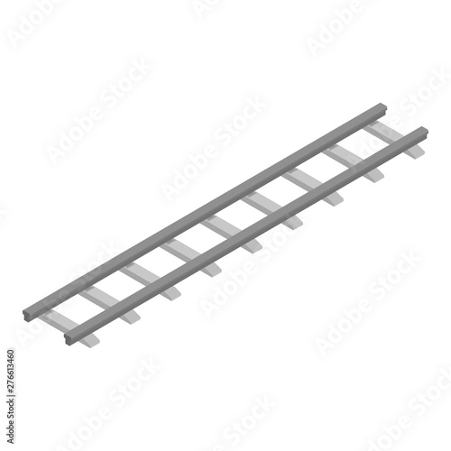 Railway icon. Isometric of railway vector icon for web design isolated on white background