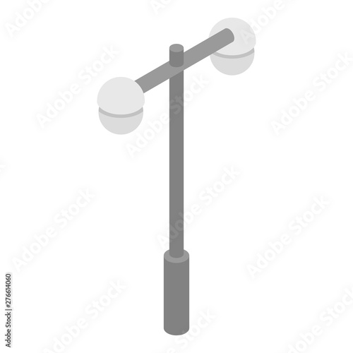 Street light pillar icon. Isometric of street light pillar vector icon for web design isolated on white background
