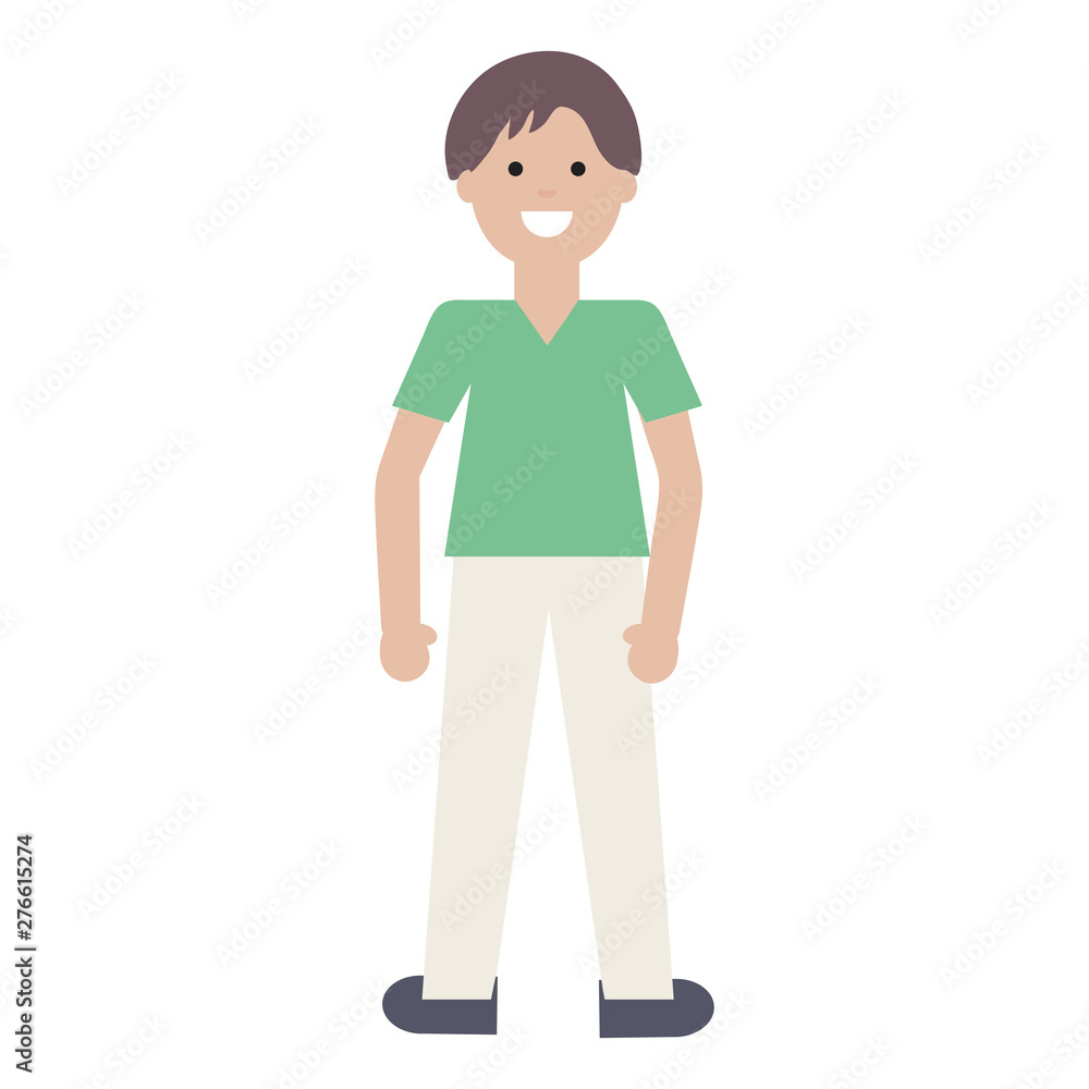 happy young man avatar character happy young man avatar character