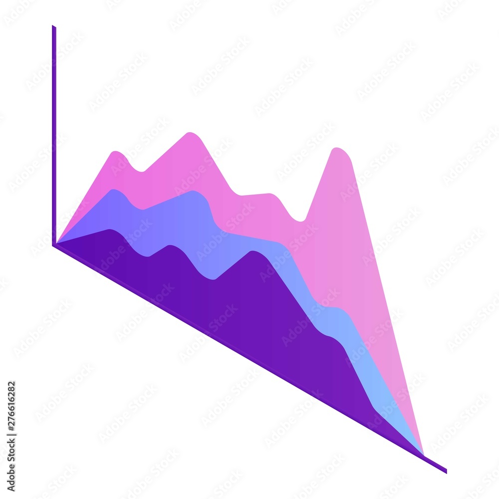 Obraz premium Diagram chart icon. Isometric of diagram chart vector icon for web design isolated on white background