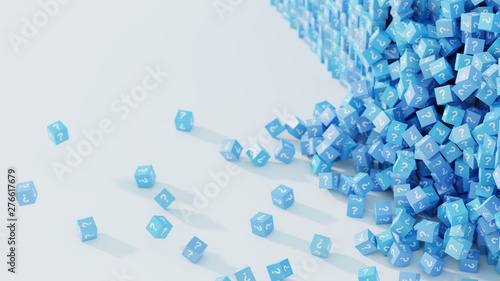 Infinite abstract numbers, original 3d rendering illustration, technology concepts