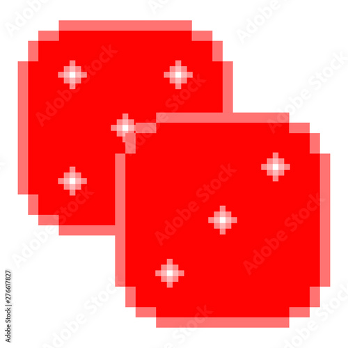 Isolated dices pixelated icon on a white background - Vector