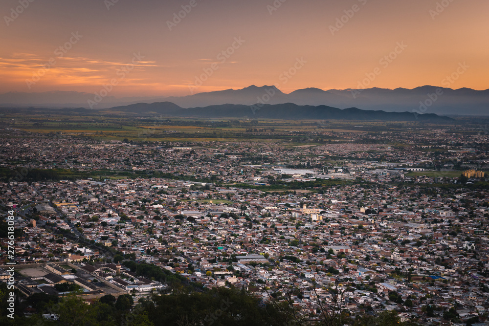 Sunset over the city of Salta, Argentina