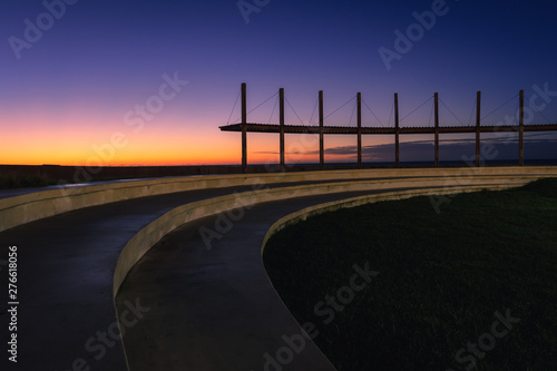 Sunrise in the Pinamar city, Buenos Aires, Argentina photo