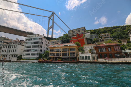Luxury houses under Bosphorus Bridge, Bosphorus Strait - Istanbul © Melih Evren