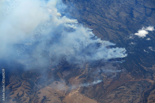 Aerial view of smoke from a wildfire in southern Utah. © Francisco