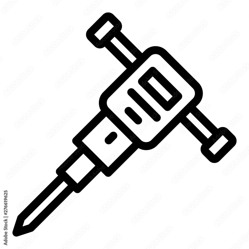 Drilling machine icon. Outline drilling machine vector icon for web design isolated on white background Drilling machine icon. Outline drilling machine vector icon for web design isolated on white background