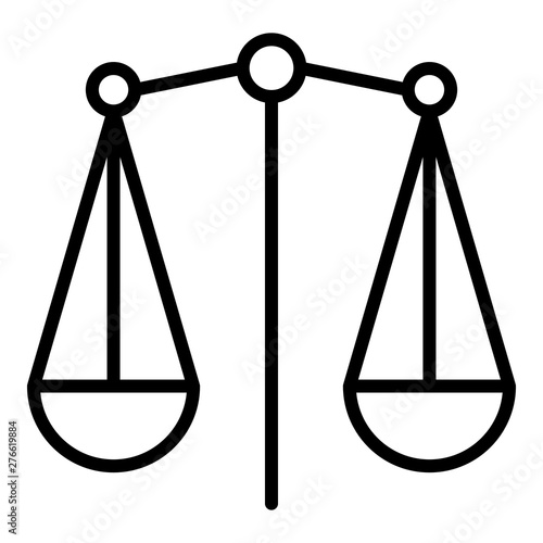 Plate scales icon. Outline plate scales vector icon for web design isolated on white background
