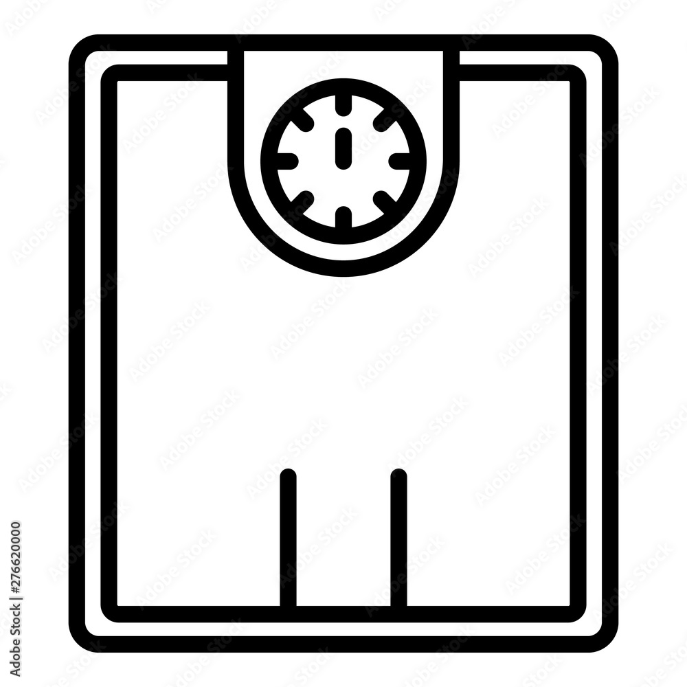 Indoor room scales icon. Outline indoor room scales vector icon for web design isolated on white background Indoor room scales icon. Outline indoor room scales vector icon for web design isolated on white background