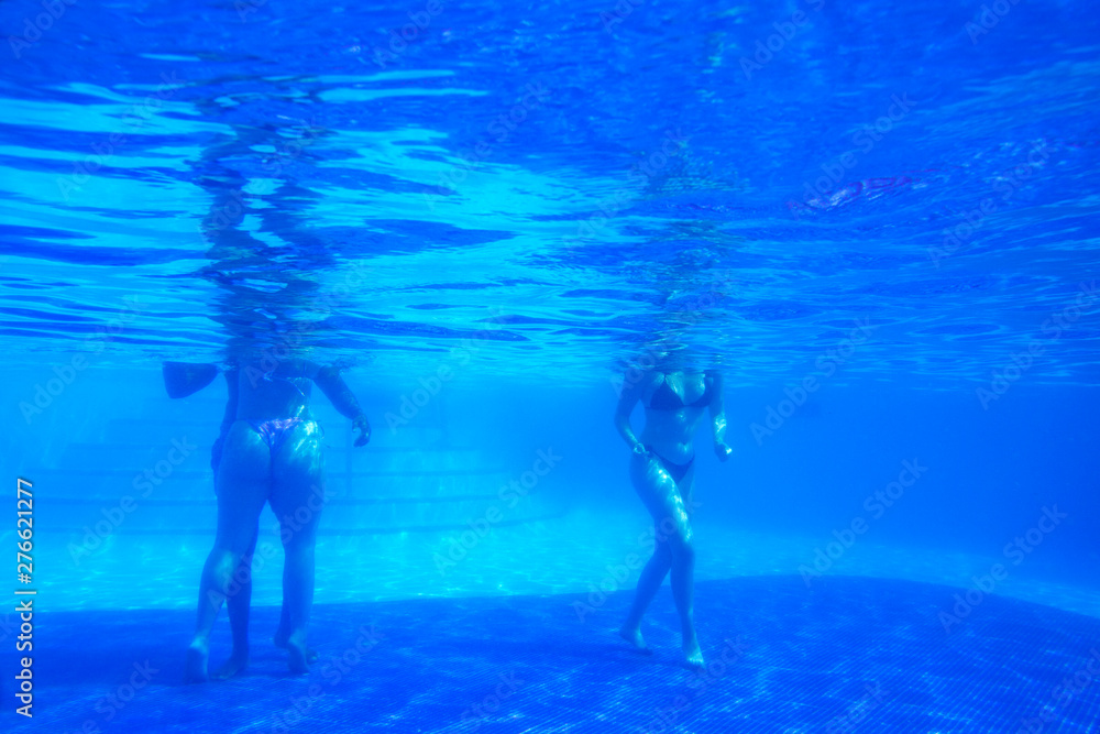View of the underwater part of the pool