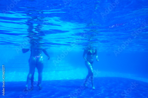 View of the underwater part of the pool