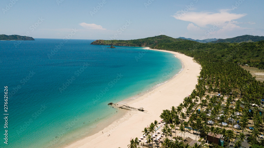 Beautiful seascape in Palawan. Nacpan Beach in El Nido, The Philippines Beautiful seascape in Palawan. Nacpan Beach in El Nido, The Philippines