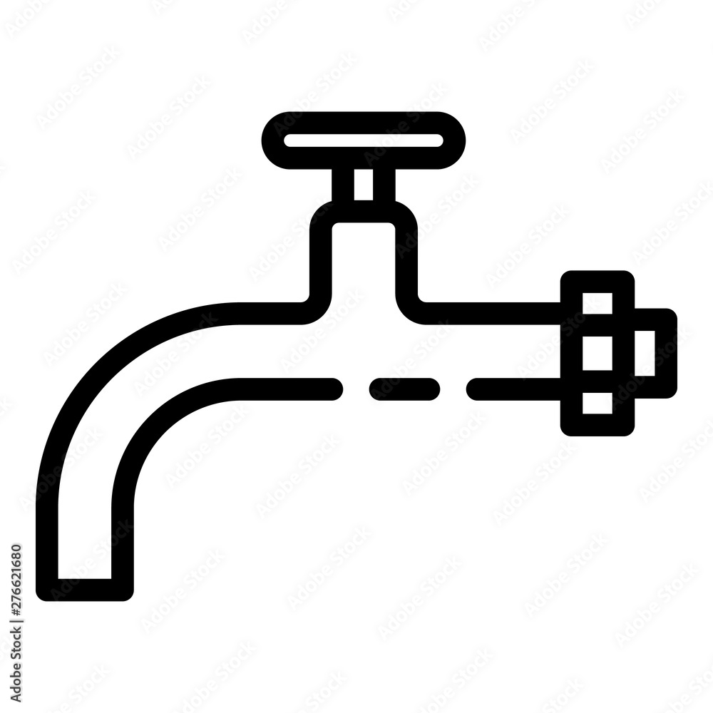 Metal tap icon. Outline metal tap vector icon for web design isolated on white background Metal tap icon. Outline metal tap vector icon for web design isolated on white background