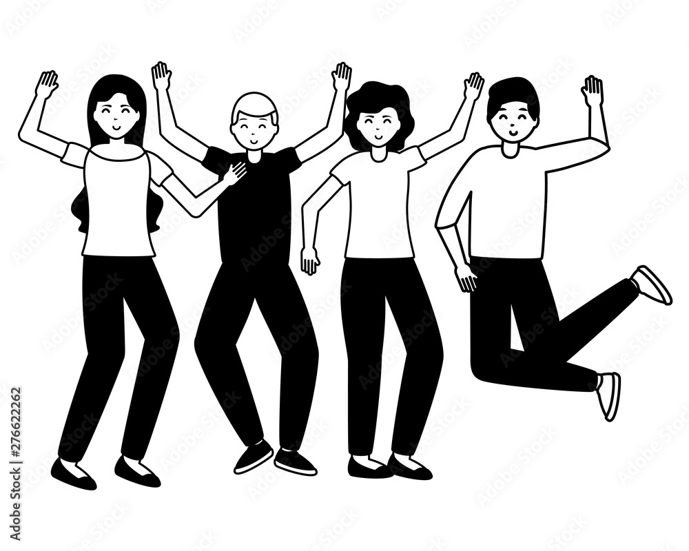 Fototapeta premium happy young people