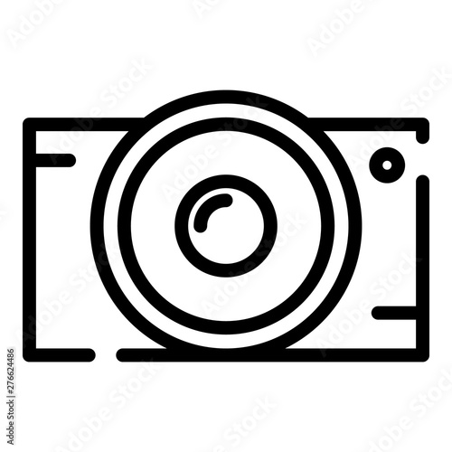 4k action camera icon. Outline 4k action camera vector icon for web design isolated on white background