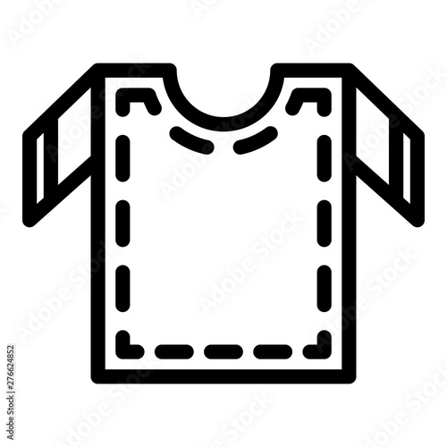 Cutting out sewing shirt icon. Outline cutting out sewing shirt vector icon for web design isolated on white background