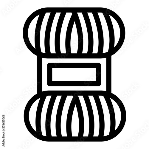 Skein of thread icon. Outline skein of thread vector icon for web design isolated on white background