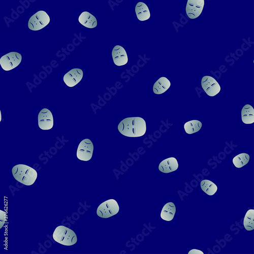 Sorrowful theatrical mask seamless pattern