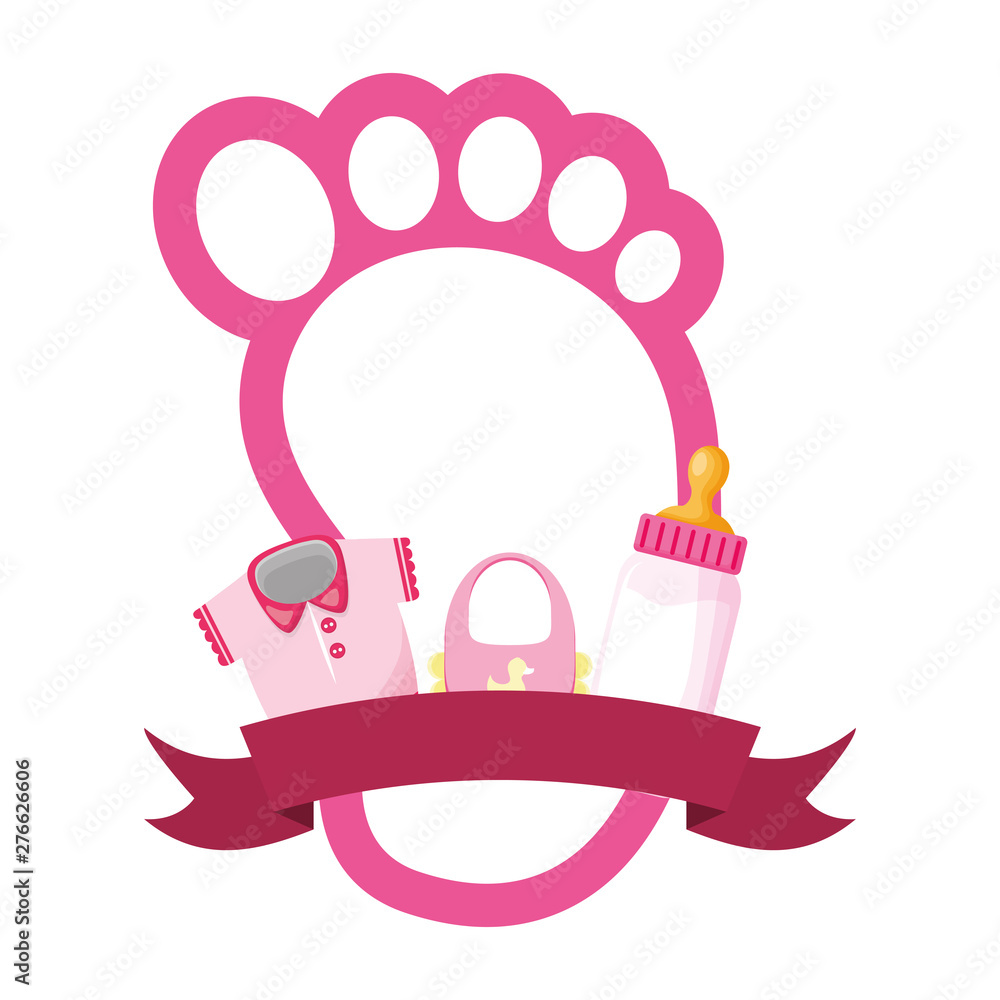 girl decoration baby shower card