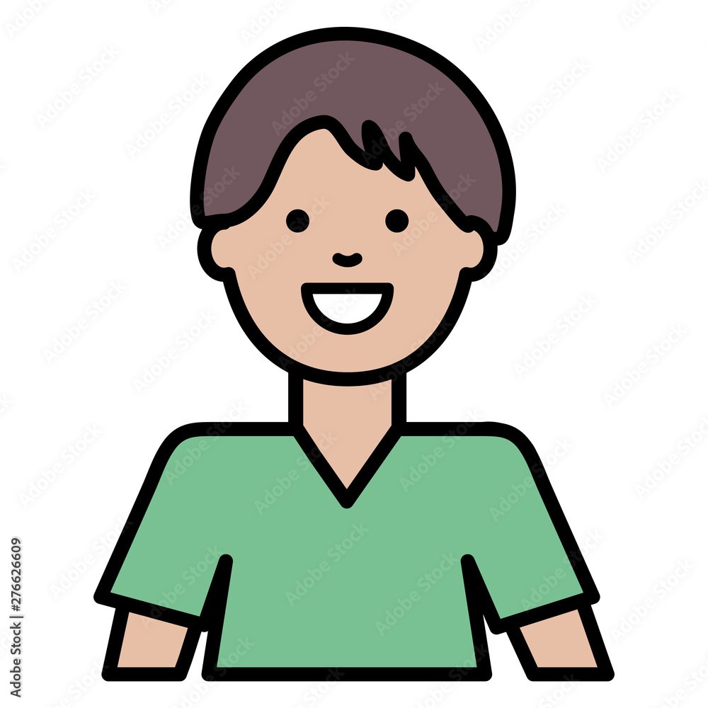 happy young man avatar character