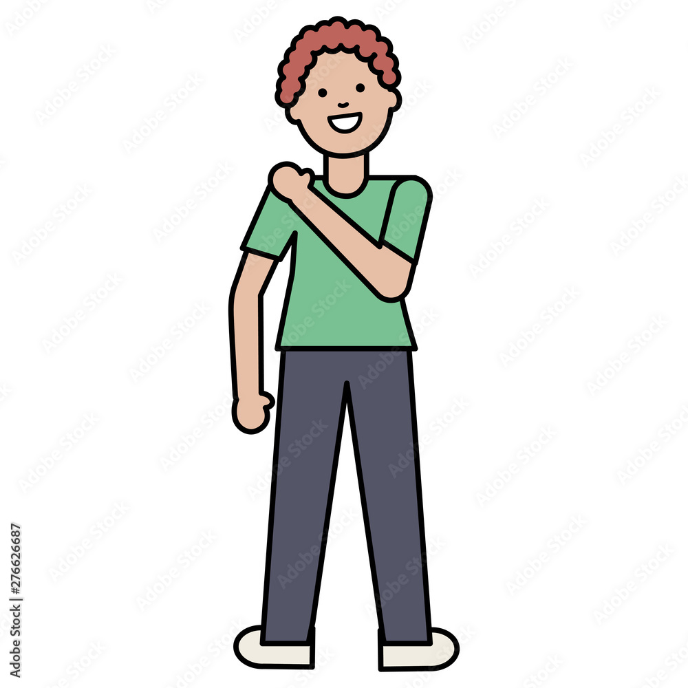 happy young man avatar character happy young man avatar character