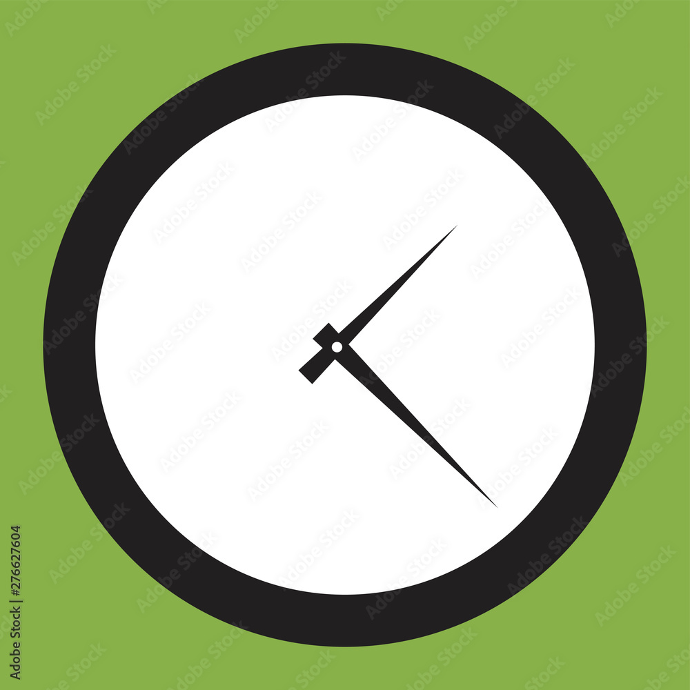 Icon round hours in a flat style. Icon round hours in a flat style.